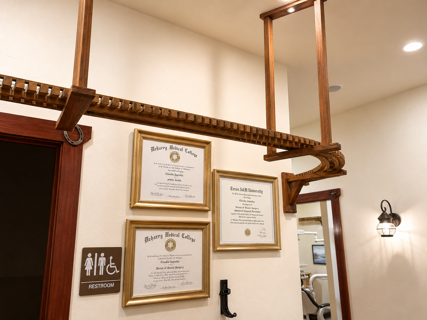 Dental operatory with modern chair