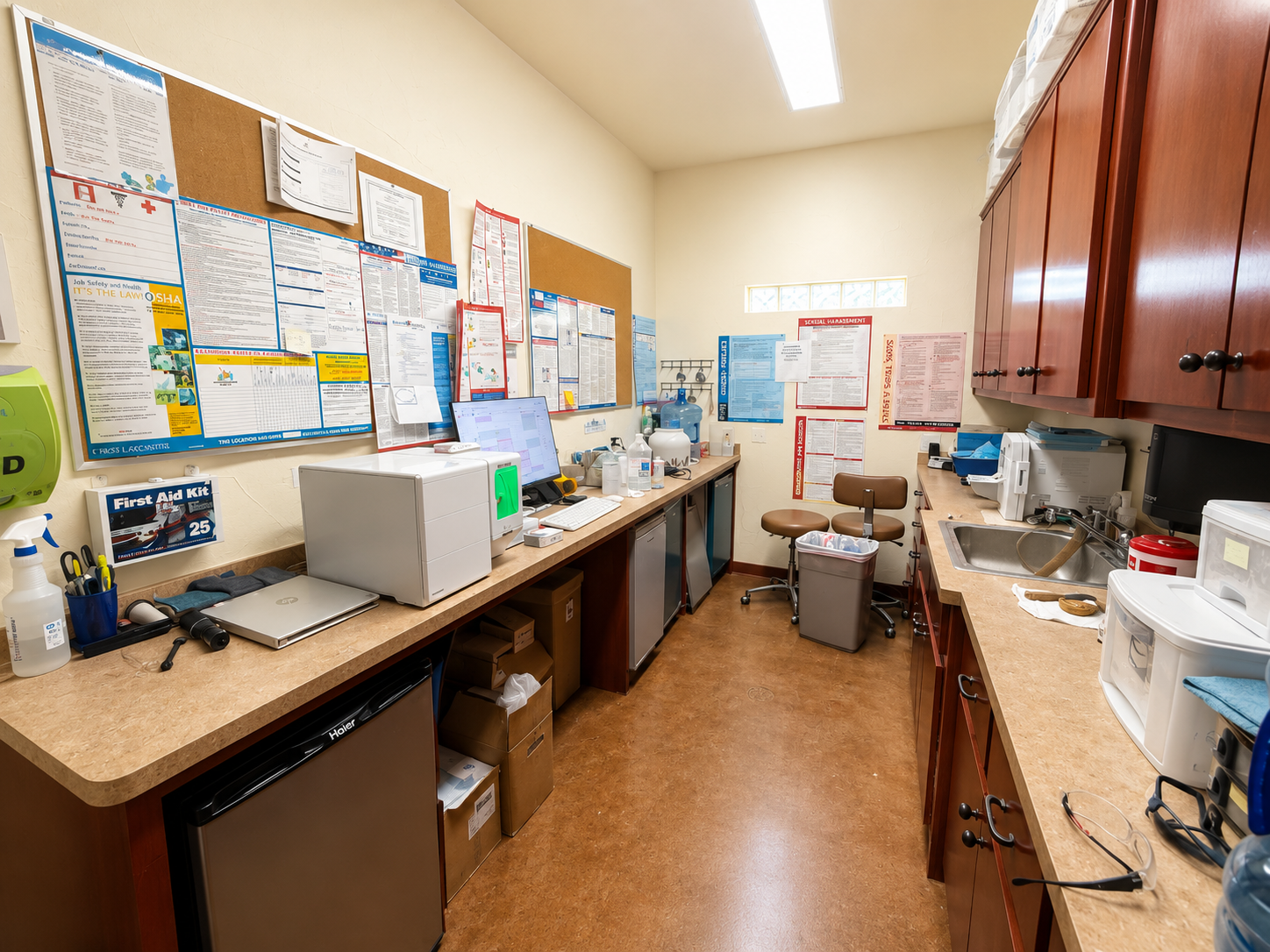 Office hallway and patient flow